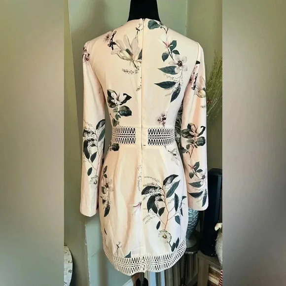 Keepsake the Label Pink Blush Botanic Floral Indulge Long Sleeve Dress Sz S 006 - Picture 5 of 6